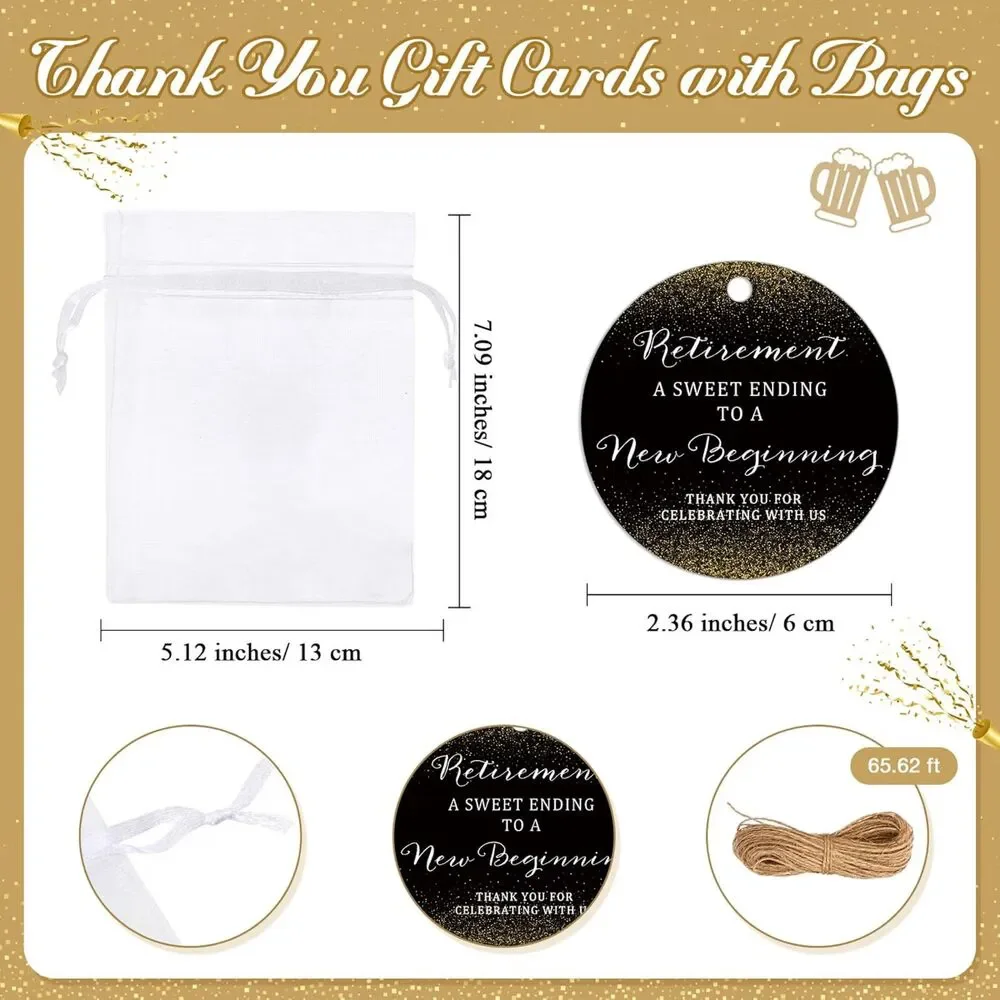 Retirement Party Favor Coasters (50 Sets)